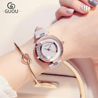 Montre Femme Fashion Classic Luxury GUOU Ladies quartz Watch Sport Leather  Crystal Waterproof Watch Braslety zhenskiye Hot Sale