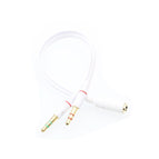 Multimedia Audio Split Cable 3.5mm Dual 2 Male to Female Plug Jack Stereo Audio Mic Y Splitter Cable DJA99