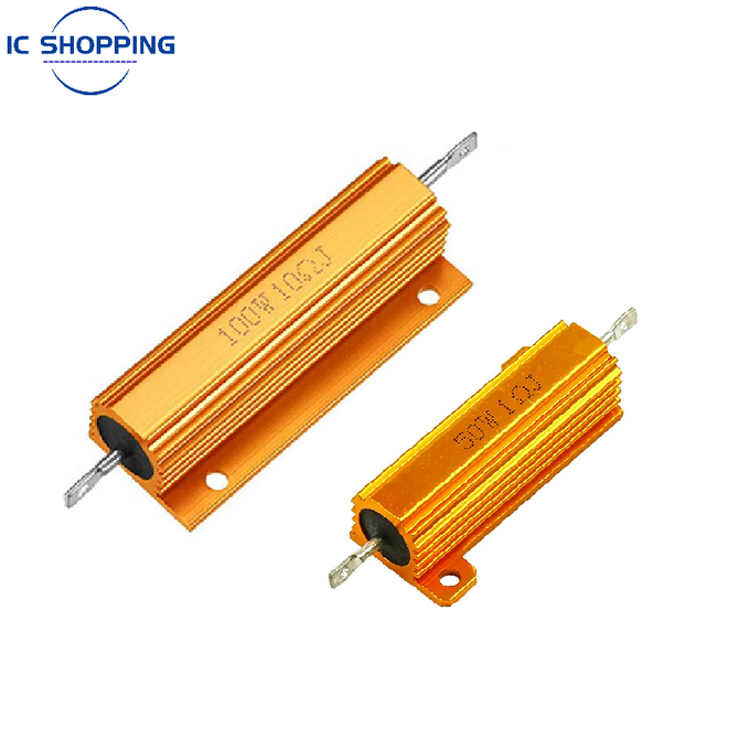 NEW 50W 100W Aluminum Power Metal Shell Case Wirewound Resistor 0.02 0.4 1.6 2.4 3.9 11 32 90 360 5.1K 5.6K 8.2K 33K 39K 47K Ohm wholesale bulk price