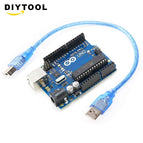NEW UNO R3 BOARD ATMEGA328P-PU ATMEGA16U2 FOR ARDUINO +USB Cable M10