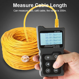 NF-8209 LCD Display Lan Cable POE Wire Checker Cat5 Cat6 Network Scan Test Tool for STP UTP cable Networking Tools Cat5 Cat6