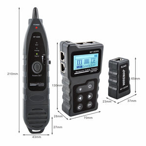 NOYAFA NF-8209 LCD Display Measure Length Lan Cable POE Wire Checker Cat5 Cat6 Lan Test Network Tool Scan Cable Wiremap Tester