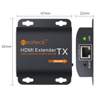 Neoteck HDMI Extender Adapter 1080P Up to 50M HDMI Transmitter Receiver RX/TX Over CAT6 Cable With IR Cable UK EU Power Supply