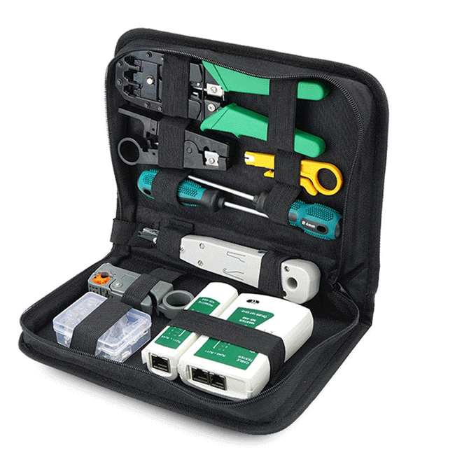 Network Cable Tester Tool LAN Utp Screwdriver Wire Stripper RJ45 Connector Computer Network Crimping Pliers Tool Kit Set wholesale bulk price