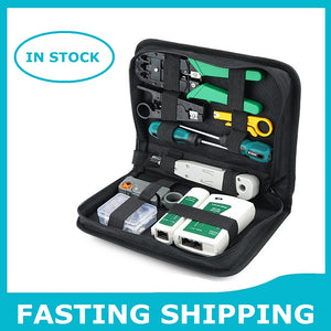 Network Cable Tester Tool LAN Utp Screwdriver Wire Stripper RJ45 Connector Computer Network Crimping Pliers Tool Kit Set