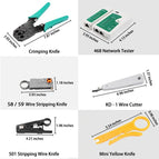 Network Cable Tester Tool LAN Utp Screwdriver Wire Stripper RJ45 Connector Computer Network Crimping Pliers Tool Kit Set wholesale bulk price