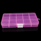 New Arrival Convenient Carrying  Plastic 15 Slots Adjustable Jewelry Storage Box Case Craft Organizer Collect Almacenamiento*20