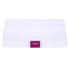 New Arrival Convenient Carrying  Plastic 15 Slots Adjustable Jewelry Storage Box Case Craft Organizer Collect Almacenamiento*20