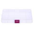 New Arrival Convenient Carrying  Plastic 15 Slots Adjustable Jewelry Storage Box Case Craft Organizer Collect Almacenamiento*20