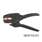 New FS-D3 LB-1 Black Self-Adjusting insulation Pliers wire cutter Wire Stripper range 0.08-6.0mm Flat Nose 0.03-10mm2