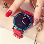 New GUOU Wrist Watches Fashion Colorful Stainelss Steel Watch Women Watches Luxury Women's Watches Clock Saat Relogio Feminino