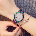 New GUOU Wrist Watches Fashion Colorful Stainelss Steel Watch Women Watches Luxury Women's Watches Clock Saat Relogio Feminino