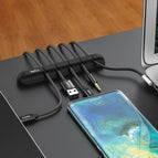 New Silicone Adhesive Desktop Cable Organizer Charging Cord Cable Clamp Winder Cable Management Cable Holder organizador cables