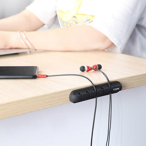 New Silicone Adhesive Desktop Cable Organizer Charging Cord Cable Clamp Winder Cable Management Cable Holder organizador cables