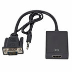 New VGA Male to HDMI Female Converter Adapter Cable With Audio Output 1080P VGA HDMI Adapter for PC laptop to HDTV Projector r10