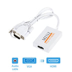 New VGA Male to HDMI Female Converter Adapter Cable With Audio Output 1080P VGA HDMI Adapter for PC laptop to HDTV Projector r10