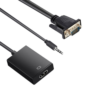 New VGA Male to HDMI Female Converter Adapter Cable With Audio Output 1080P VGA HDMI Adapter for PC laptop to HDTV Projector r10