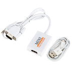 New VGA Male to HDMI Female Converter Adapter Cable With Audio Output 1080P VGA HDMI Adapter for PC laptop to HDTV Projector r10