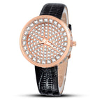 New Women GUOU Bling Watch Bling Genuine Leather Strap Full Crystal Diamond Quartz Ladies Wristwatch Mujer Relojes Casual Watch