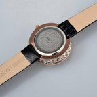 New Women GUOU Bling Watch Bling Genuine Leather Strap Full Crystal Diamond Quartz Ladies Wristwatch Mujer Relojes Casual Watch
