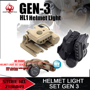 Night Evolution Tactical Helmet Light Set Gen 3 White Red infrared LED Gen iii Helmet Gen 2 Advanced Edition 360 Rotate NE05003