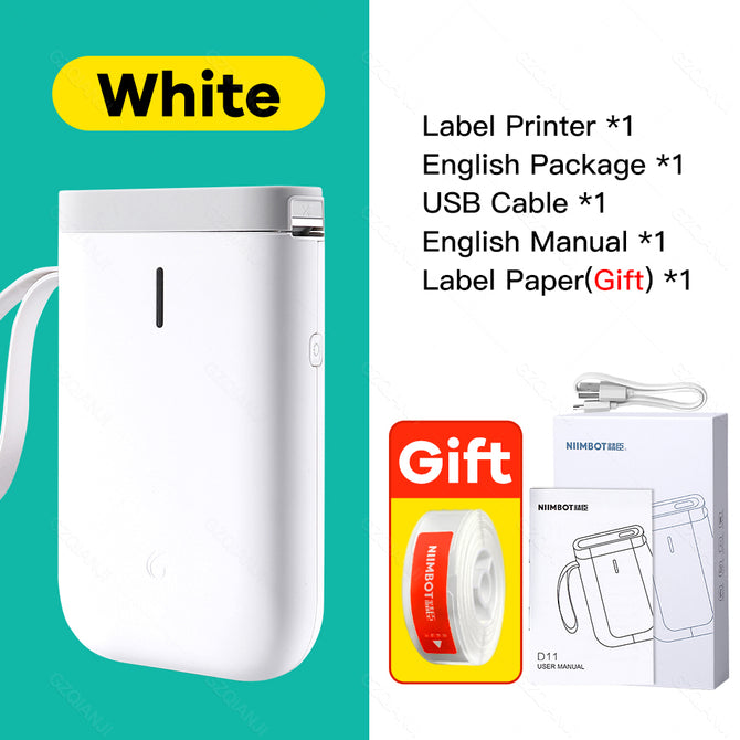 Niimbot D11 Portable Thermal Label Printer Mini Handheld Sticker Printer Bluetooth Mobile Phone Android iOS Notes Label Printer