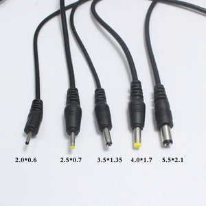 NinthQua 1pcs USB Port to 2.0*0.6 2.5*0.7 3.5*1.35mm 4.0*1.7 m 5.5*2.1 5.5 3.5*1.1mm 5V DC Barrel Jack Power Cable Connector