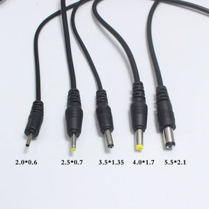 NinthQua 1pcs USB Port to 2.0*0.6 2.5*0.7 3.5*1.35mm 4.0*1.7 m 5.5*2.1 5.5 3.5*1.1mm 5V DC Barrel Jack Power Cable Connector