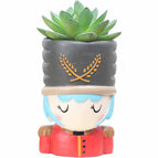 Nordic Notenkraker Bloempot Hars Vetplant Planter Koning Koningin Soldaat Bloempot Fairy Garden Bonsai Desktop Ornament wholesale bulk price