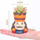 Nordic Notenkraker Bloempot Hars Vetplant Planter Koning Koningin Soldaat Bloempot Fairy Garden Bonsai Desktop Ornament wholesale bulk price