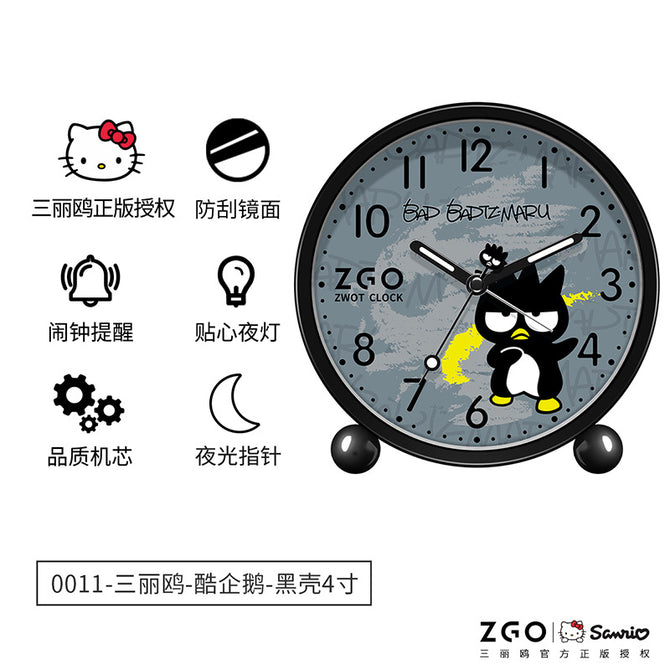 Hello kitty儿童闹钟男静音小学生大音量闹铃卡通卧室女可爱时钟