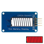 OPEN-SAMRT Battery Style Digital Tube LED Battery Level Display Module Red Color 10-seg LED Bar for Arduino