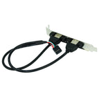 OULLX 4 Port 2 Port USB 2.0 Motherboard Rear Panel Expansion Bracket to IDC 9 Pin Motherboard USB Cable Host Adapter