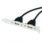 OULLX 4 Port 2 Port USB 2.0 Motherboard Rear Panel Expansion Bracket to IDC 9 Pin Motherboard USB Cable Host Adapter
