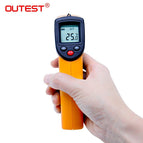 OUTEST Digital Infrared Thermometer Non Contact Pyrometer IR Laser Point Gun Temperature Meter Industial Use GM320 Backlight