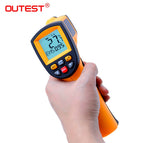 OUTEST Digital Infrared Thermometer Non Contact Pyrometer IR Laser Point Gun Temperature Meter Industial Use GM320 Backlight