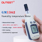 OUTEST humidity temperature meter GM1362 Digital LCD display thermo-hygrometer w /LCD Backlilght & Data Hold Auto power off