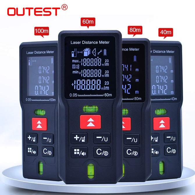 OUTEST laser distance Meter  laser Tape measure Diastimeter tester tool Mini Digital Laser Rangefinder 40M 60M 80MM 100M