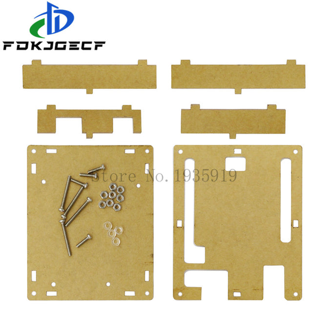 One set Transparent Acrylic Box Clear Enclosure for Arduino UNO R3 Case With Screws