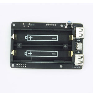 Original 18650 UPS Pro Power Supply Device Extended Two USBA Port for Raspberry Pi 4 B / 3B+ /3B, Not Include 18650 Battery
