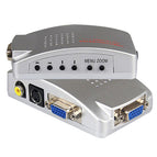 PC Converter Box VGA to TV AV RCA Signal Adapter Converter Video Switch Box Composite Supports NTSC PAL for Computer