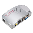 PC Converter Box VGA to TV AV RCA Signal Adapter Converter Video Switch Box Composite Supports NTSC PAL for Computer