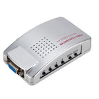 PC Converter Box VGA to TV AV RCA Signal Adapter Converter Video Switch Box Composite Supports NTSC PAL for Computer