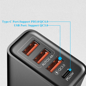 PD 20W USB Type C Charger Quick Charge 3.0 Mobile Phone Charger for iPhone Samsung Xiaomi Fast Wall Chargers usb c power adapter