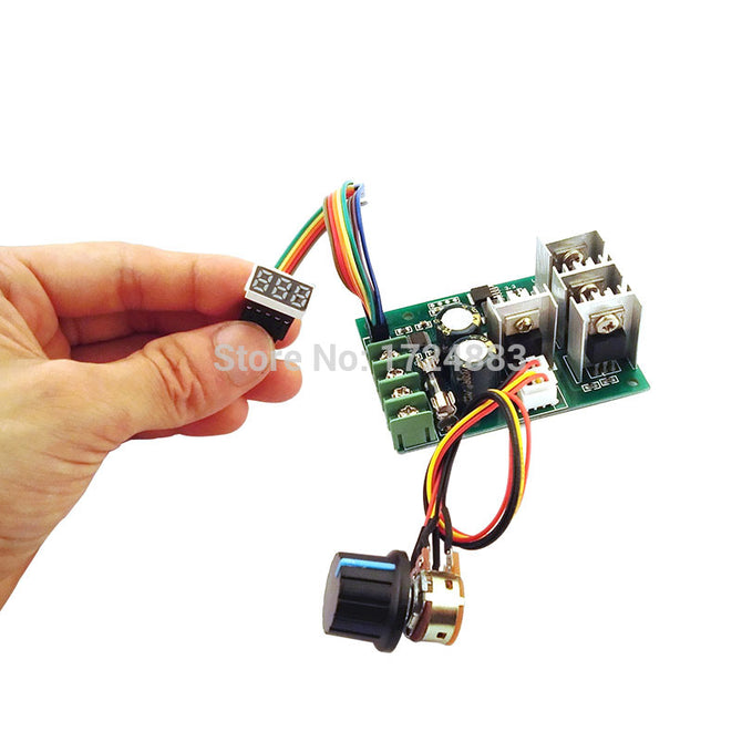 PWM DC motor speed controller Digital display  0~100% adjustable drive module 6V~60V Input Max30A