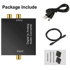 Portable Coaxial Optical Fiber Digital to Analog Audio AUX 3.5mm Jack RCA L/R Converter SPDIF Digital Audio Decoder Amplifier