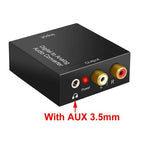 Portable Coaxial Optical Fiber Digital to Analog Audio AUX 3.5mm Jack RCA L/R Converter SPDIF Digital Audio Decoder Amplifier