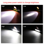 Portable Mini Flashlight Q5+COB Led Headlamp High Power Built-in 18650 Battery Outdoor Camping Headlight Stepless Dimming