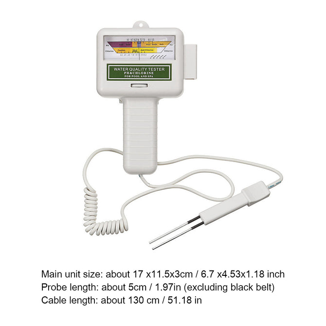 Portable SPA PH Chlorine Meter PH Cl2 Level Tester Easy Carrying Swimming Swimming Pool Water Quality Durable Parts