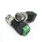 Q9 Screw Terminal Video BNC Male Balun Green Adapter Connector Coverter for CCTV Camera
